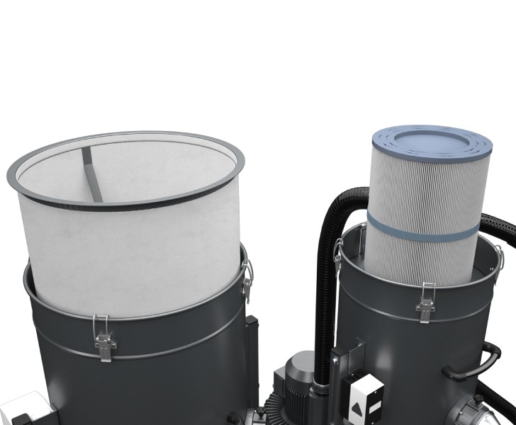 Professional exhausters MG2-V Filtering unit Emmegi